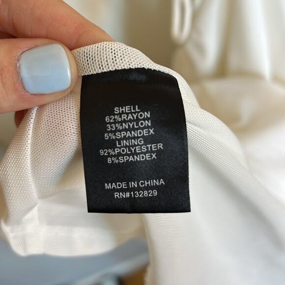 h:ours Silvana Halter Spaghetti Strap Cut Out Midi Dress Size Small White - Picture 6 of 7